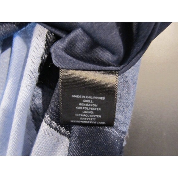 Simply Vera Vera Wang Sleeveless Faux Denim Hi‑Low Dress Raw Edge Lined Size PL - Picture 6 of 9